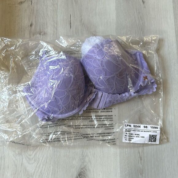 Savage Fenty X Bra Lightly Lined Lace Balconette Lavender 38DDD‎ NWT in pkg - Picture 6 of 8